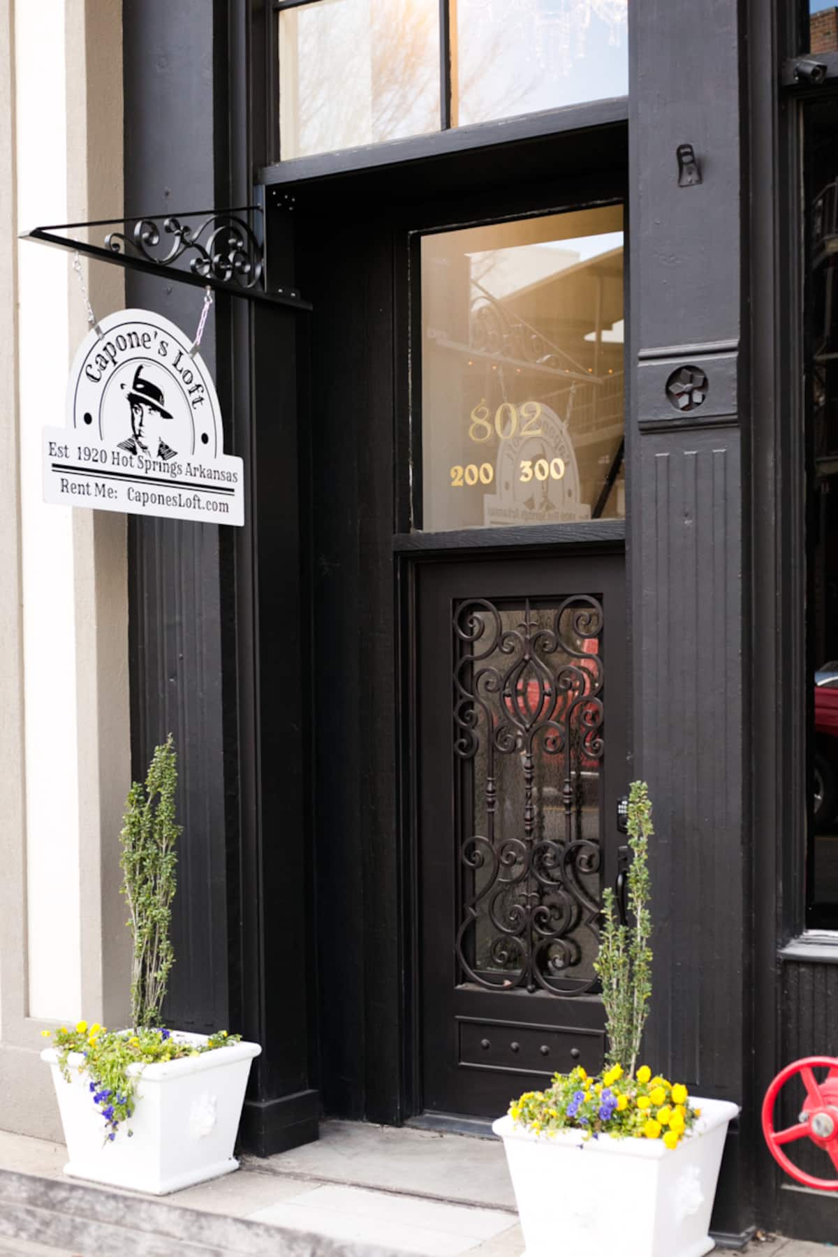 Street entrance to Capone's Loft