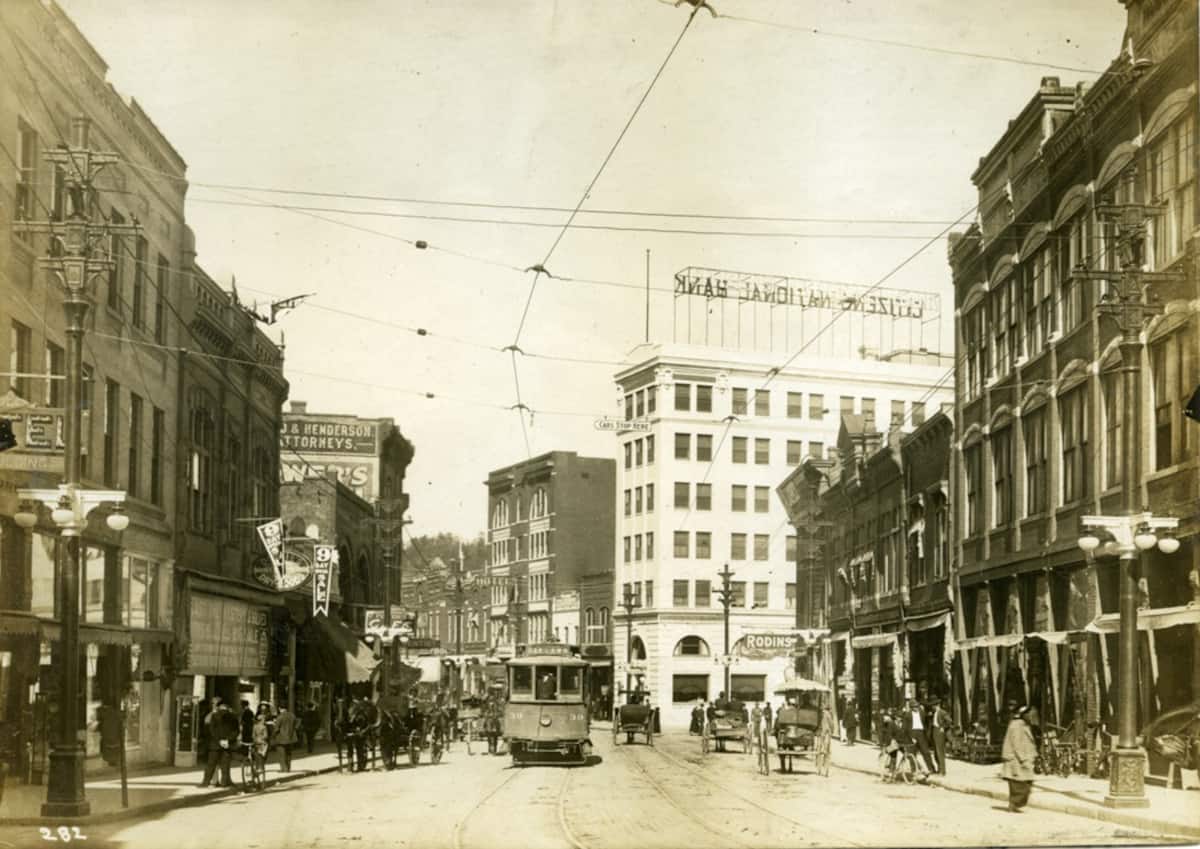 Historic photograph of downtown Hot Springs